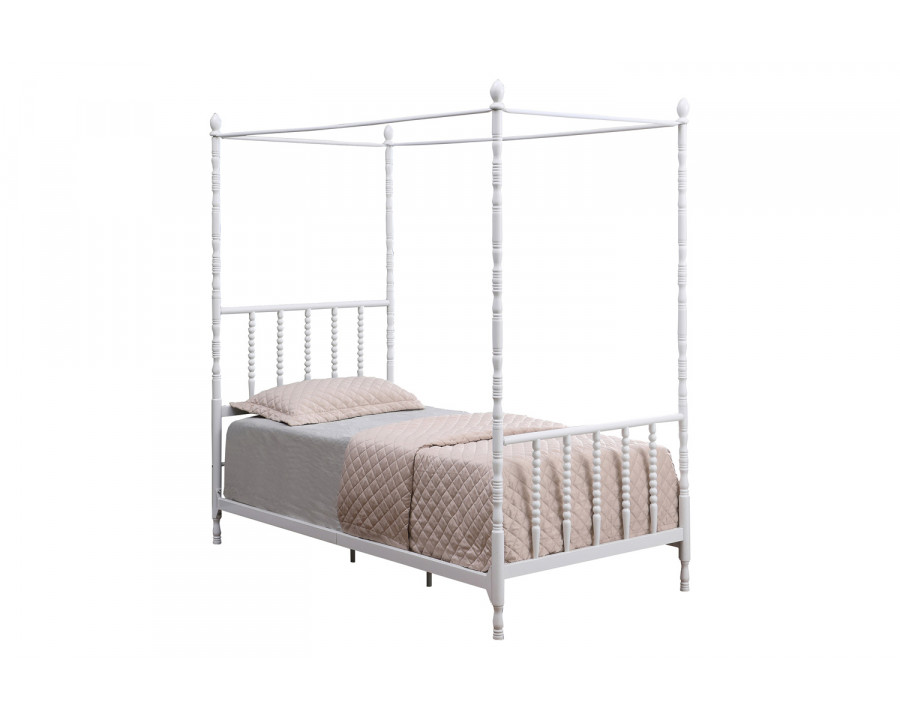 Coaster – Betony Twin Canopy Bed in White