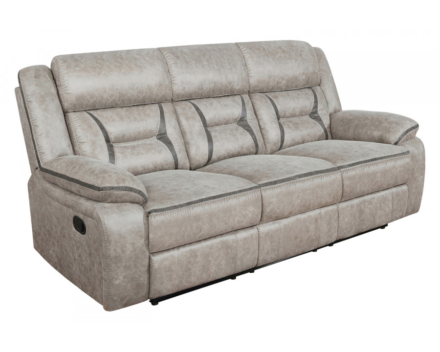 Coaster – Greer Upholstered Tufted Back Motion Sofa