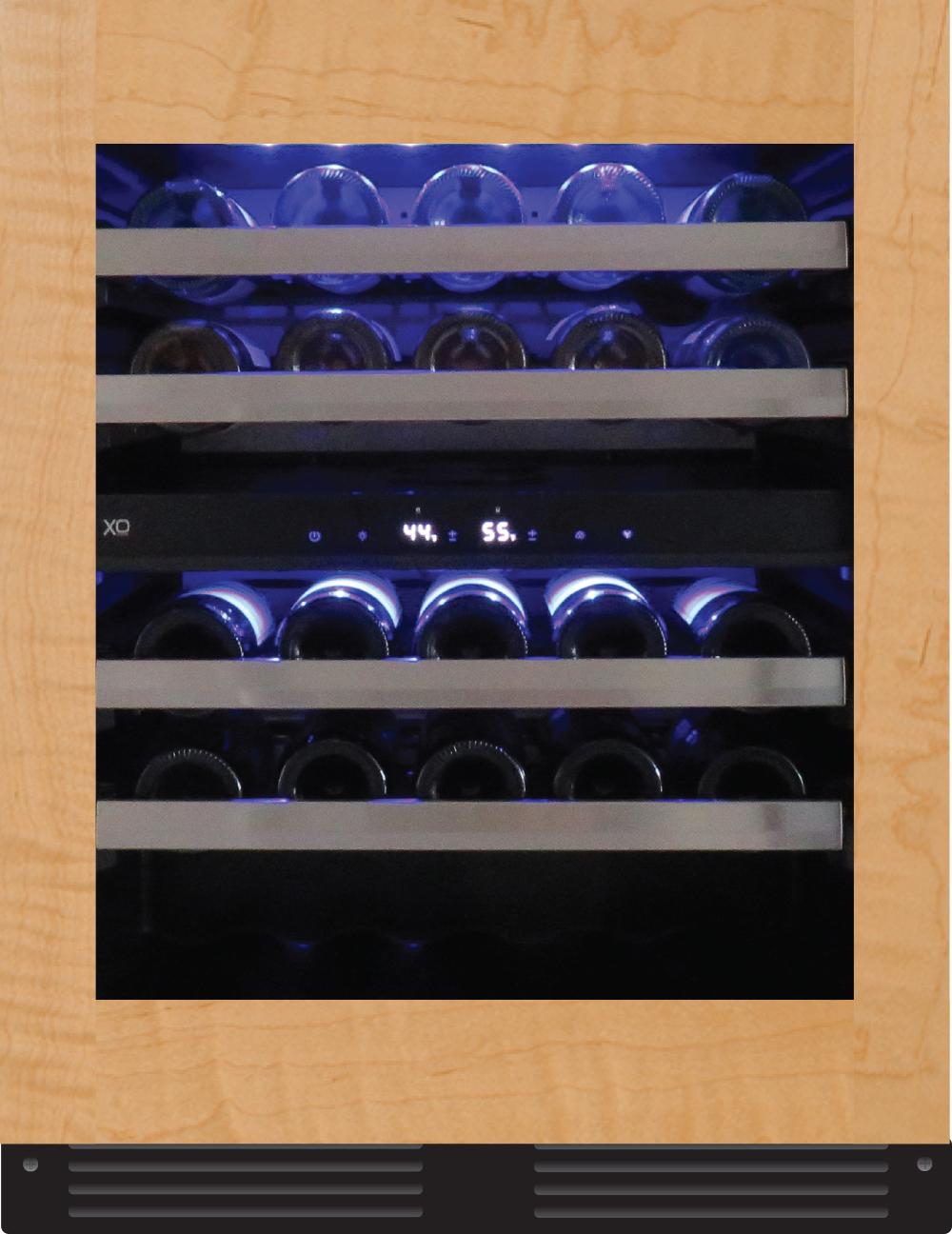 24″ Wine Cooler 2 Zone Overlay Glass ADA Height