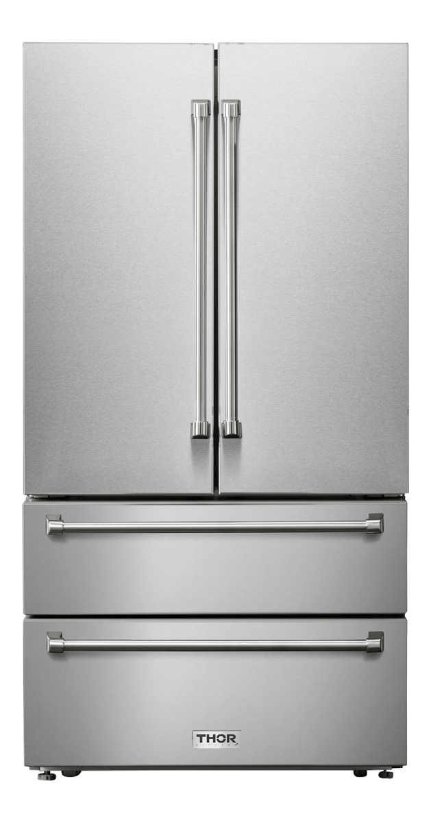 Thor Kitchen 36 Inch Professional French Door Refrigerator With Freezer Drawers – Model Trf3602