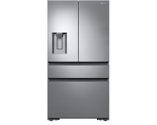 36″ Counter Depth French Door Bottom Freezer, Silver Stainless Steel