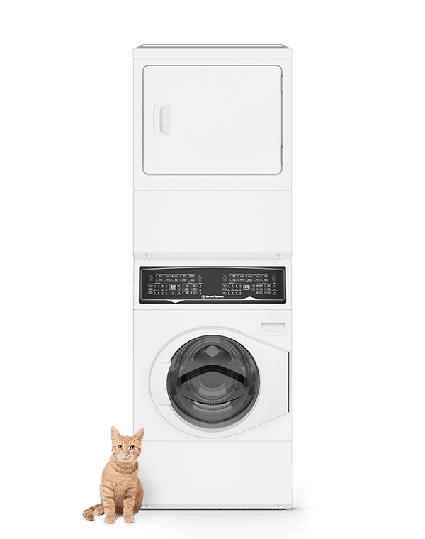 SF7 Stacked White Washer – Electric Dryer with Pet Plus  Sanitize  Fast Cycle Times  5-Year Warranty