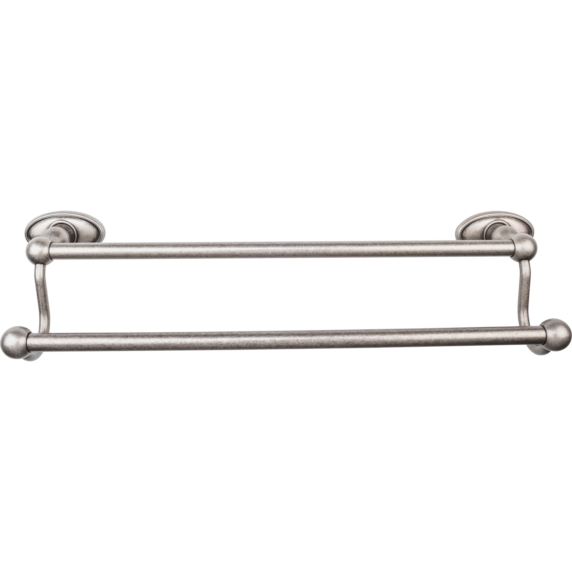 TOP KNOBS ED7APC TOP BATH (R) Edwardian Bath Double 20 1/2″ Wall Mounted Towel Bar – Antique Pewter