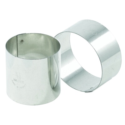 Matfer 375347 – Nonnette Ring, 3-1/8″ dia. x 1-3/4″H, round, stainless steel, (4 per pack)