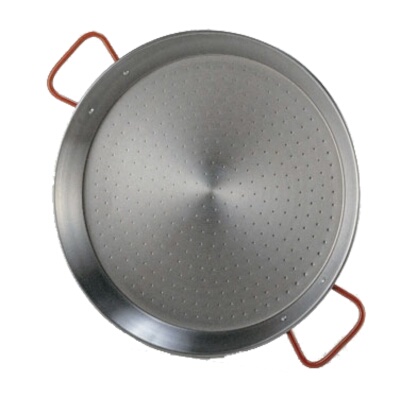 Matfer 071041 – Paella Pan, 15-3/4″ dia., rigid bottom, 2 handles, polished steel