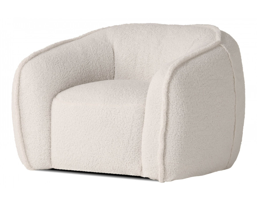 Mobital – Duffy Swivel Lounge Chair in Teddy Cream, Fabric