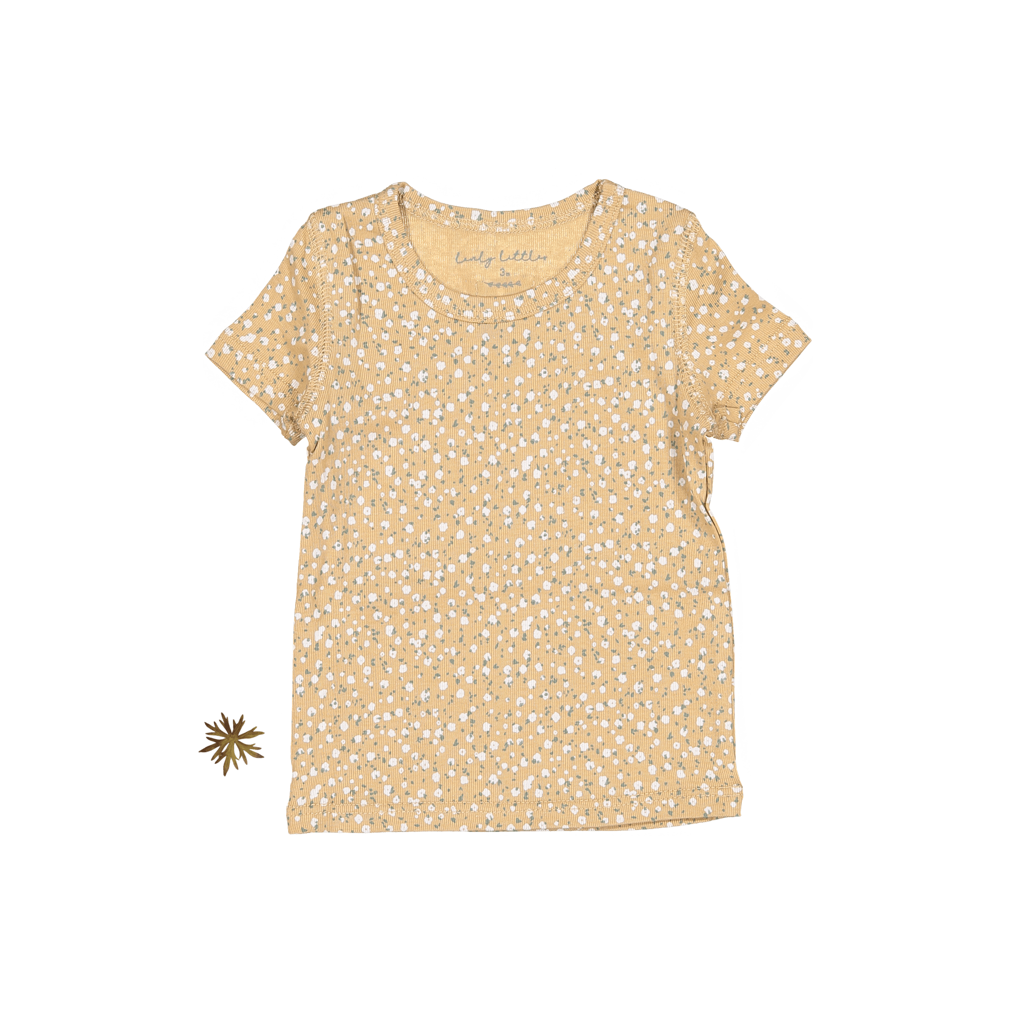 The Printed Short Sleeve Tee – Tan Bud