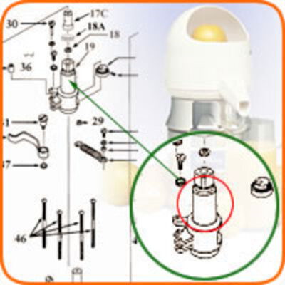 Sunkist 20-8K – Eccentric Housing Set, includes: bearings, gasket & brass tube