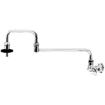 T&S Brass B-0594 – Pot Filler Faucet, splash mount, single valve, double-jointed