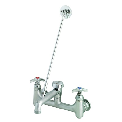 T&S Brass B-2492 – Service Sink Mixing Faucet, splash-mounted, 8″ adjustable centers