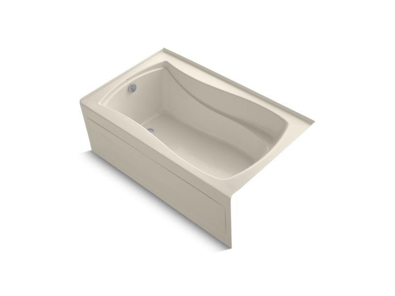 KOHLER K-1242-LAW-47 Mariposa 60″ x 36″ alcove bath with Bask heated surface, integral apron, integral flange and left-hand drain