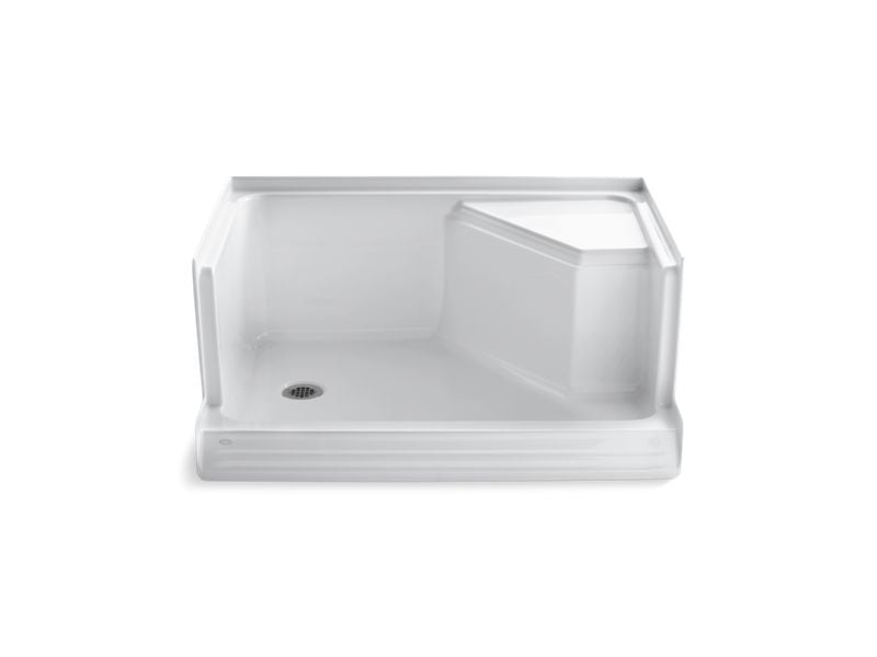 KOHLER K-9486-47 Memoirs 48″ x 36″ Single threshold left-hand drain shower base with integral seat at right