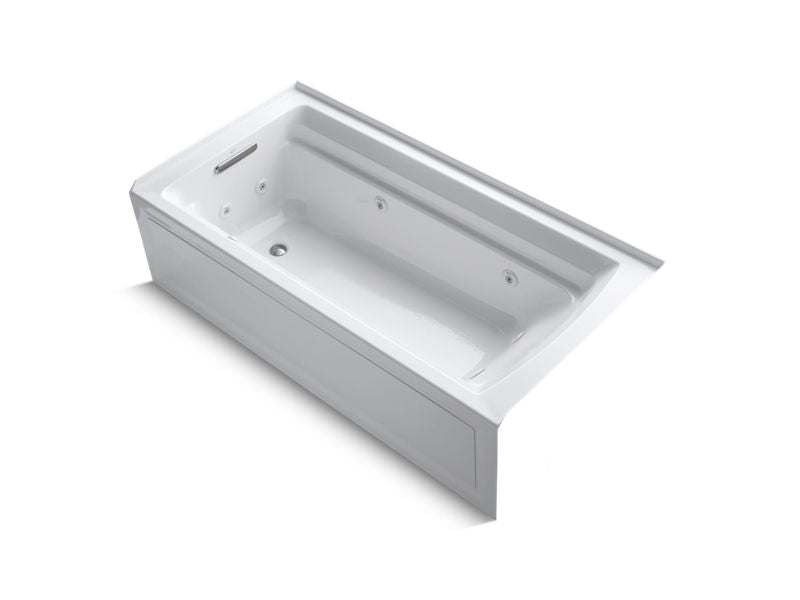 KOHLER 1124-HL Archer 72″ x 36″ alcove whirlpool bath with integral apron and left-hand drain