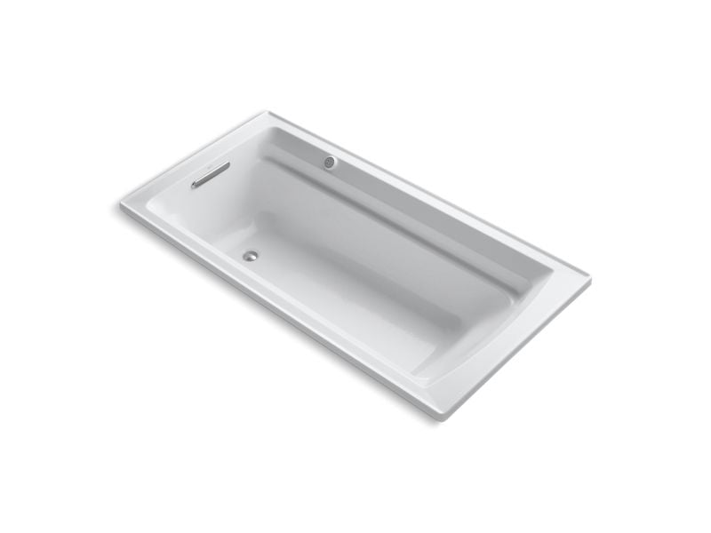 KOHLER 1124-GHW Archer 72″ x 36″ Heated BubbleMassage air bath with Bask, reversible drain