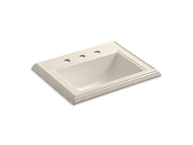 KOHLER K-2241-8-47 Memoirs Classic Classic drop-in bathroom sink with 8″ widespread faucet holes