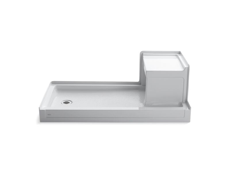 KOHLER K-1977-47 Tresham 60″ x 32″ Single threshold left-hand drain shower base with integral right-hand seat