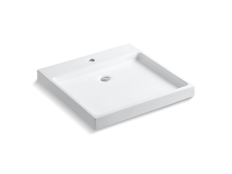 KOHLER K-2314-1-96 Purist Wading Pool Fireclay vessel bathroom sink with single faucet hole