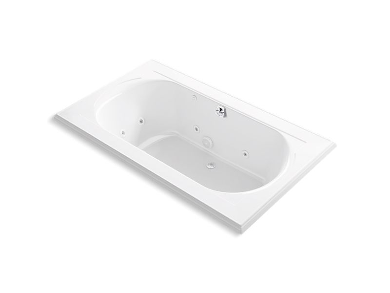 KOHLER 1418-JH Memoirs 72″ x 42″ drop-in whirlpool bath with center rear drain