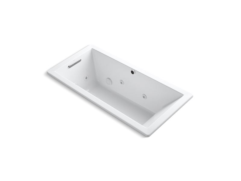 KOHLER 1822-JH Underscore 66″ x 32″ heated whirlpool bath with end drain