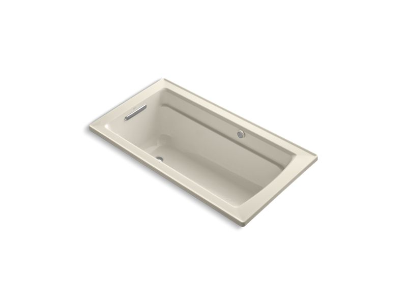 KOHLER Archer K-1122-GH-47 Almond 60″ x 32″ drop-in Heated BubbleMassage air bath