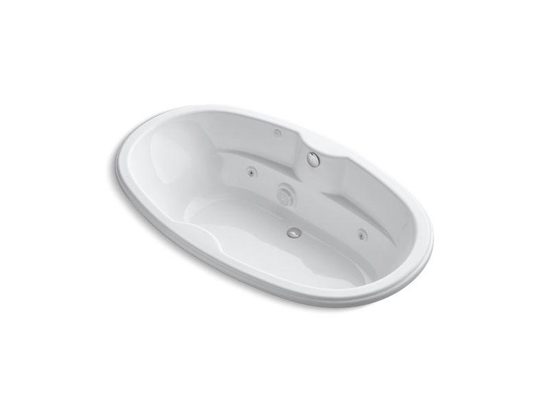 KOHLER K-1148-CH-0 7242 72″ x 42″ oval drop-in whirlpool with custom pump location