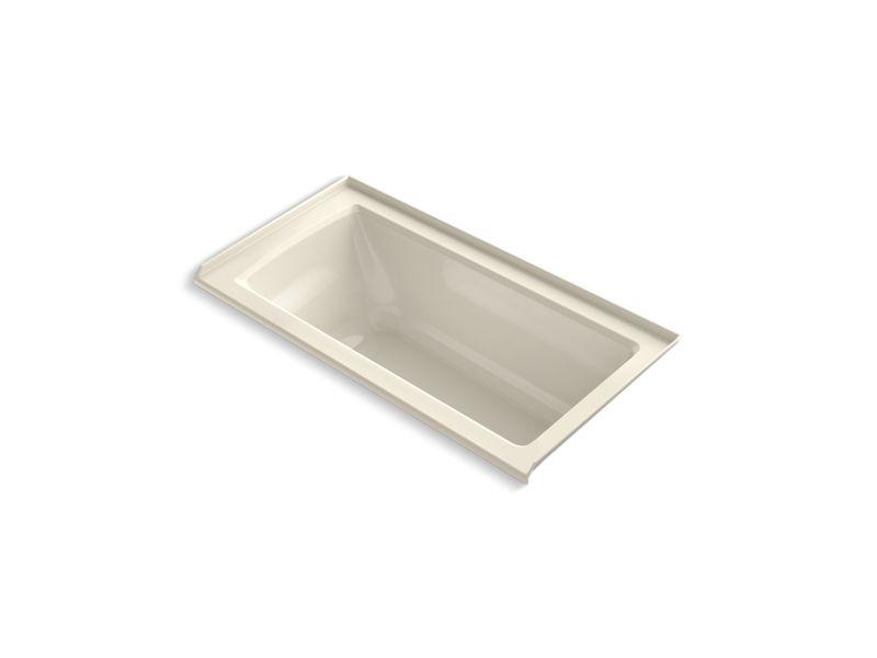 KOHLER K-1946-RW-47 Archer 60″ x 30″ alcove bath with Bask heated surface, integral flange and right-hand drain