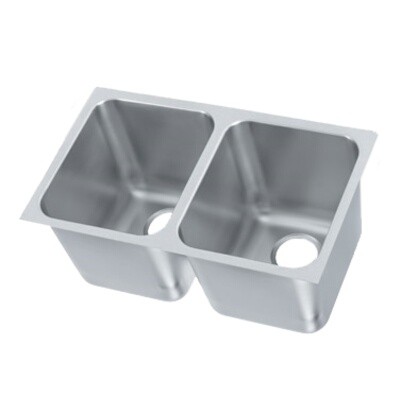 Vollrath 12122-1 – Undermount Weld-In Sink w/Double Bowls, 14 x 12 x 12 in.