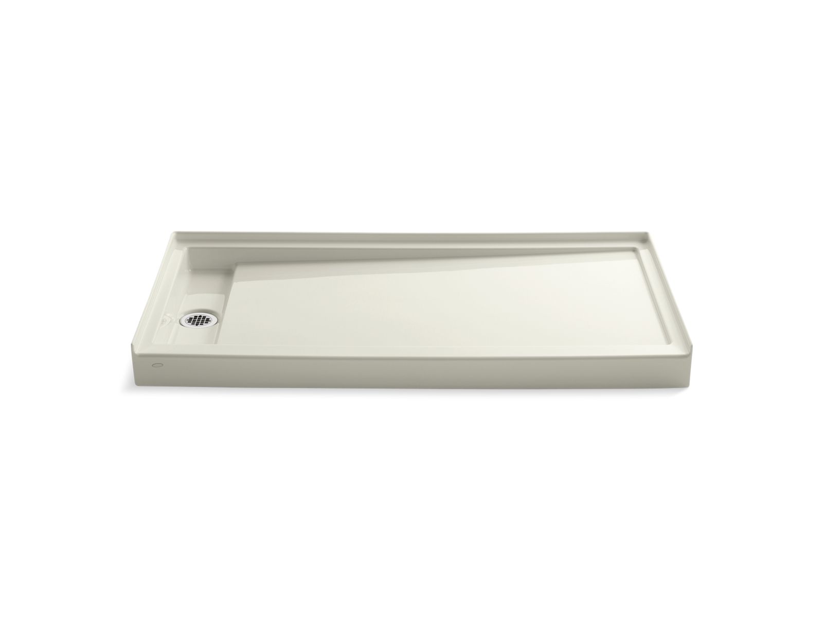 KOHLER K-9949-96 Groove 60″ X 32″ Alcove Shower Base, Left Drain In Biscuit