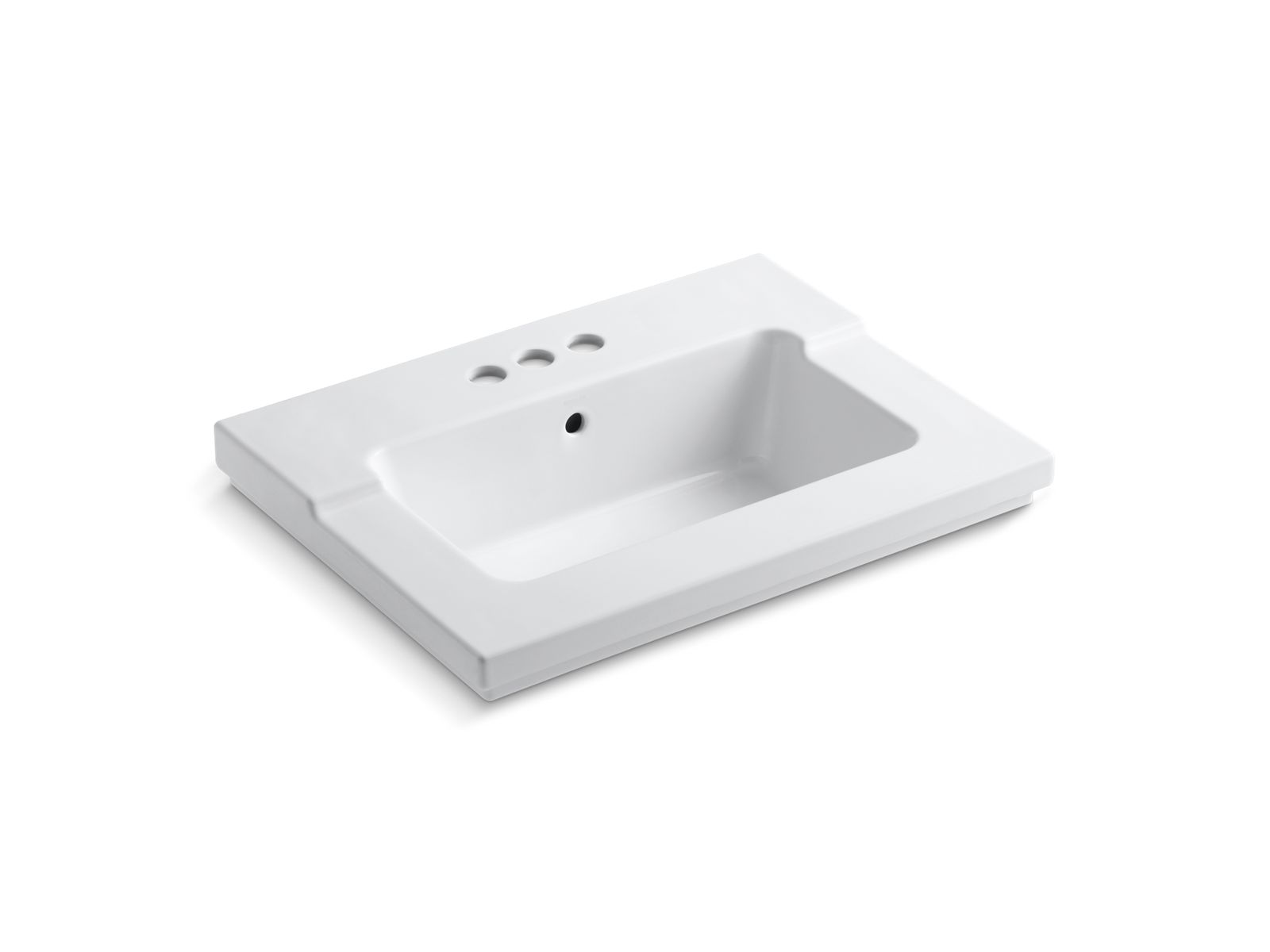 KOHLER K-2979-4-0 Tresham Vanity-Top Bathroom Sink With 4″ Centerset Faucet Holes In White