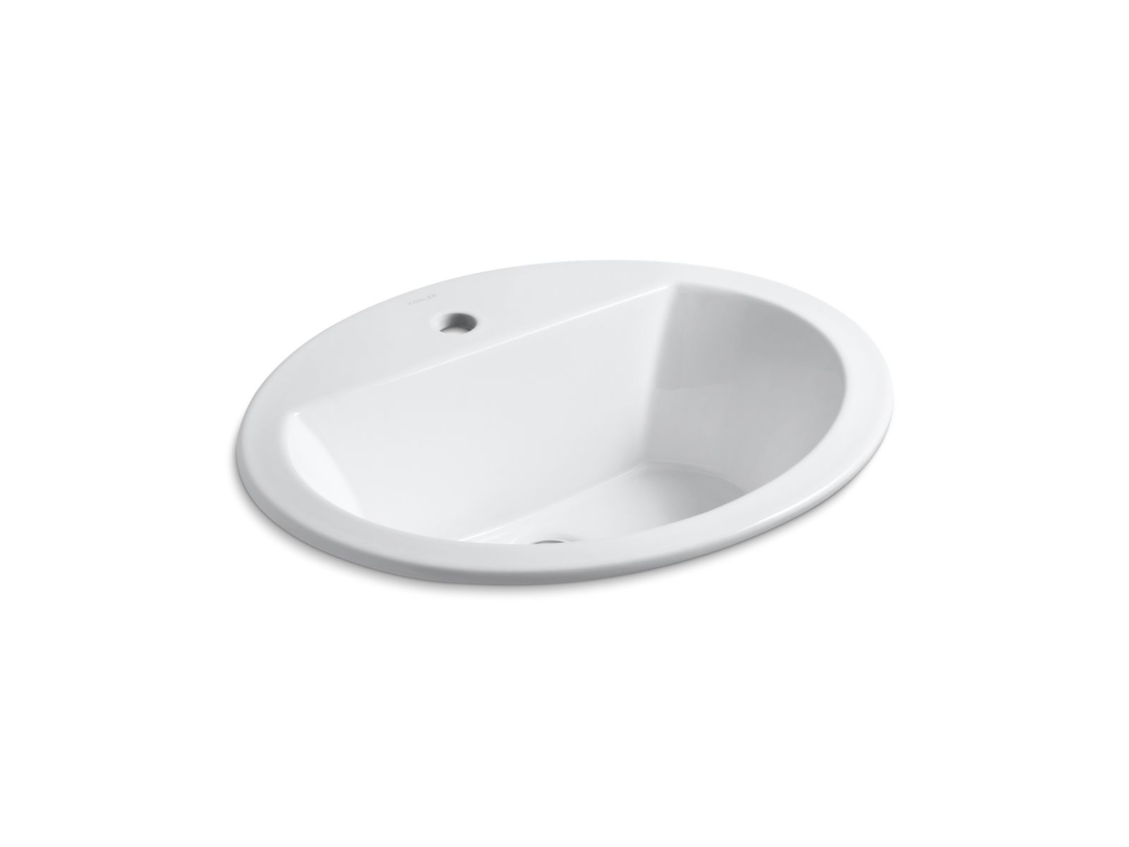 KOHLER K-2699-1-0 Bryant 20-1/4″ Oval Drop-In Bathroom Sink In White