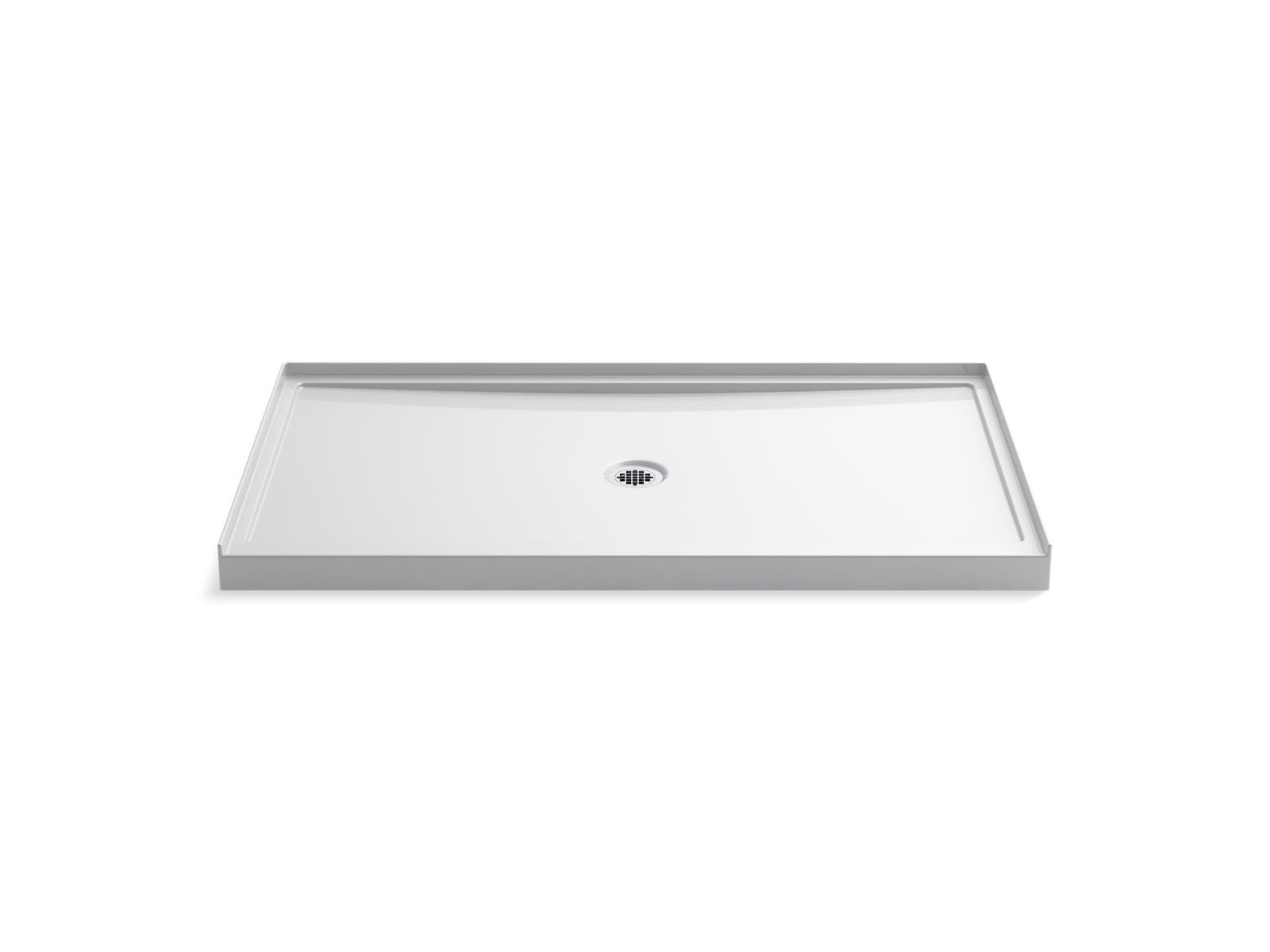 KOHLER K-8649-0 Rely 60″ X 34″ Alcove Shower Base, Center Drain In White