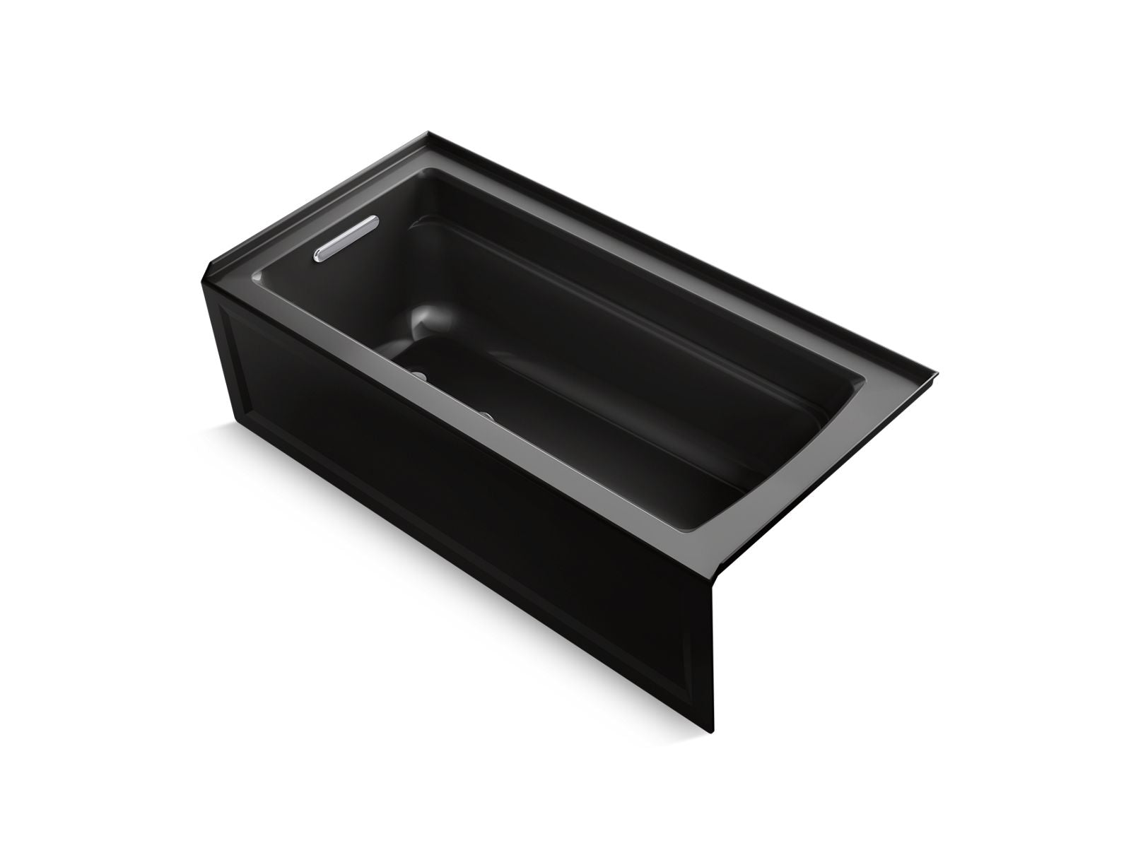 KOHLER K-1948-LA-7 Archer 66″ X 32″ Alcove Bath, Left Drain In Black Black